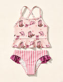 Cute Printed Sunscreen Quick-drying Split Swimsuit