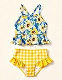 Cute Printed Sunscreen Quick-drying Split Swimsuit