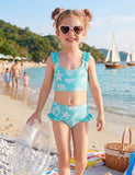 Beach Cute Print Split Swimsuit